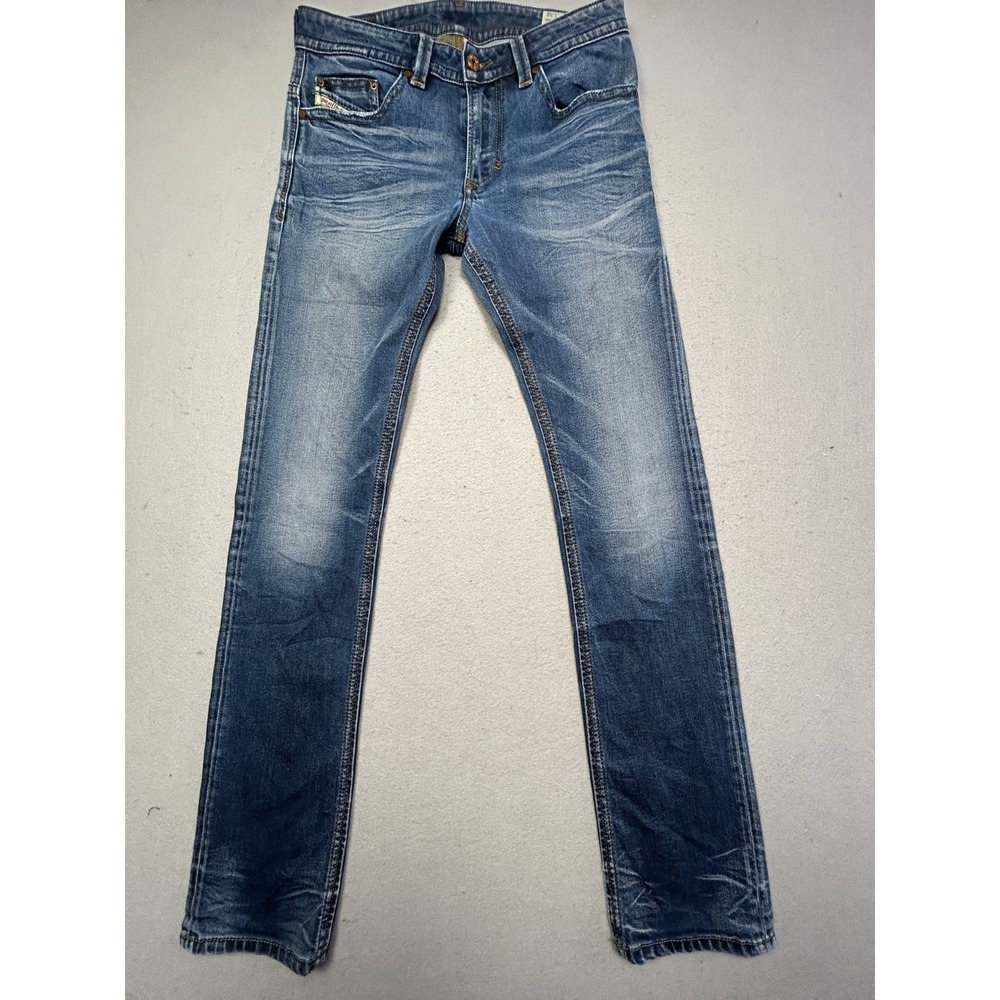 Diesel Thavar Slim Skinny Jeans Cotton Lyocell Blue Wash 30x32 Mens